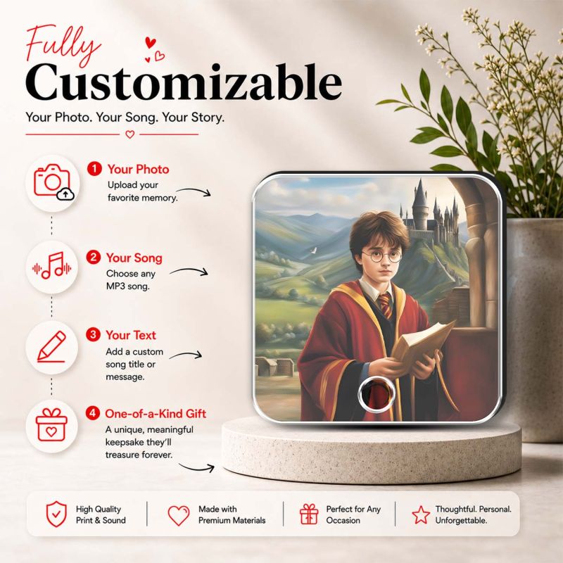 Musical Fridge Magnet Harry Porter Theme Return Gift for Kids Birthday Gift for Harry Porter Fans Fantasy Fan Gift for Boys & Girls, Birthday Gift